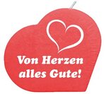 Von Herzen Herzkerze (rot) - geschenkexpress.ch